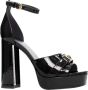 Versace Pre-owned Leather heels Black Dames - Thumbnail 1