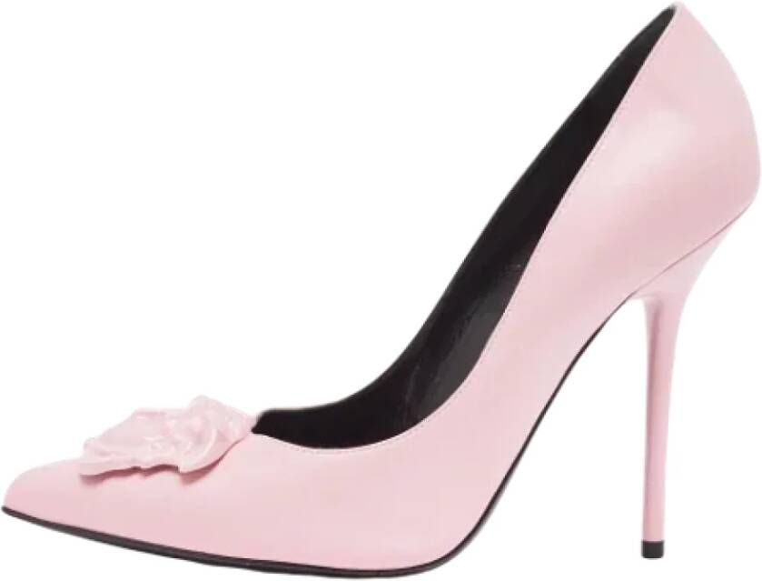 Versace Pre-owned Leather heels Pink Dames