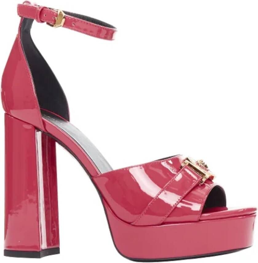 Versace Pre-owned Leather heels Pink Dames