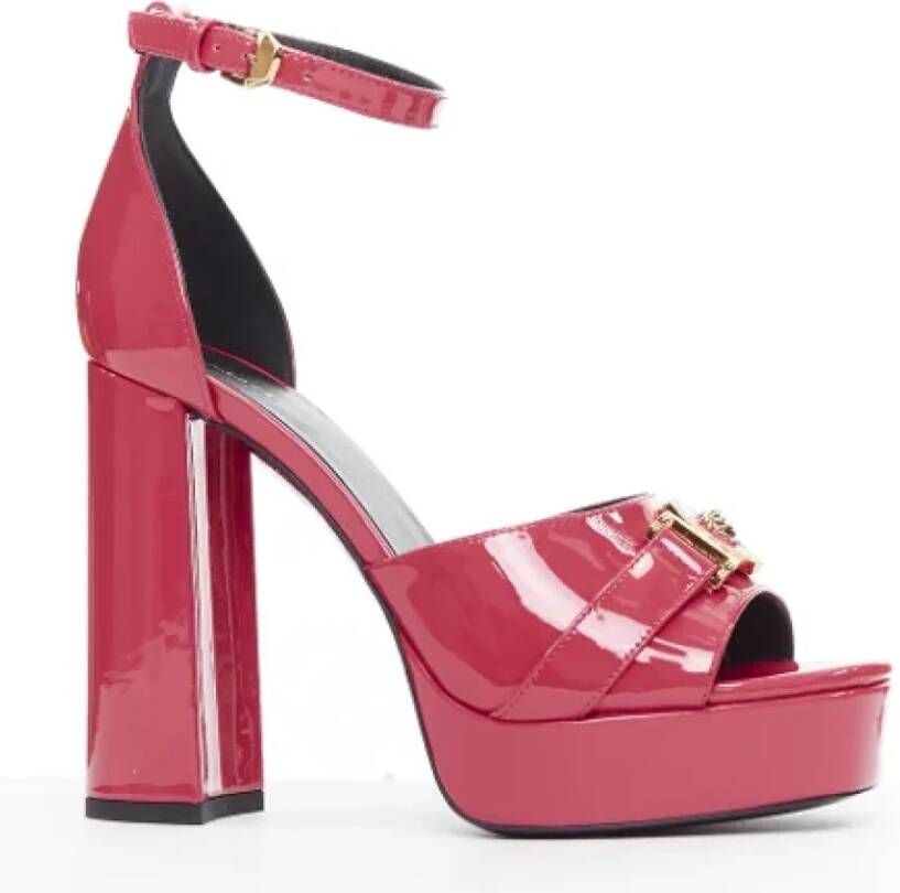 Versace Pre-owned Leather heels Pink Dames