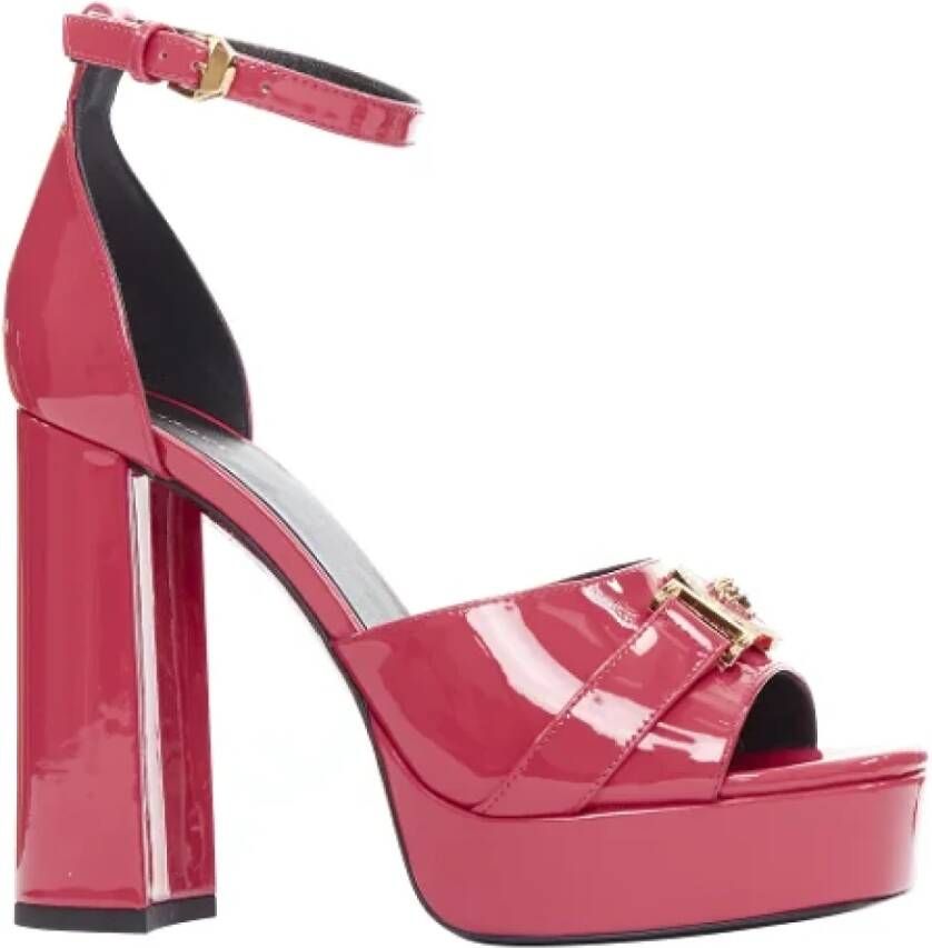 Versace Pre-owned Leather heels Pink Dames