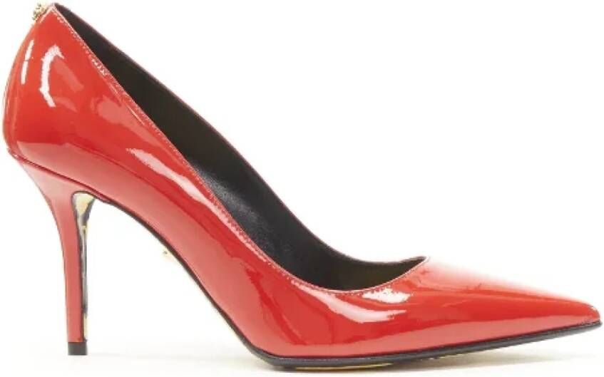 Versace Pre-owned Leather heels Red Dames