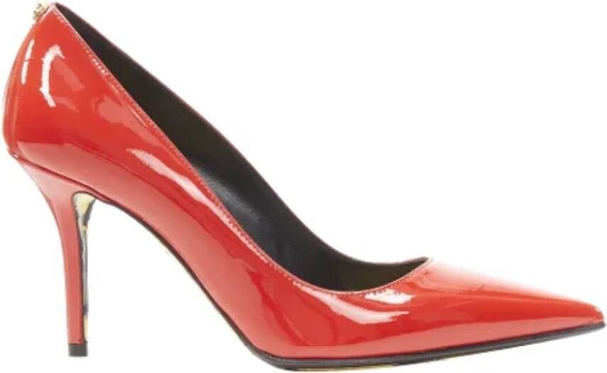 Versace Pre-owned Leather heels Red Dames