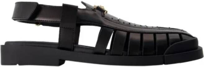 Versace Pre-owned Leather sandals Black Dames