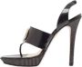 Versace Pre-owned Leather sandals Black Dames - Thumbnail 1