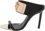 Versace Pre-owned Leather sandals Black Dames - Thumbnail 1