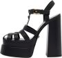 Versace Pre-owned Leather sandals Black Dames - Thumbnail 1