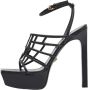 Versace Pre-owned Leather sandals Black Dames - Thumbnail 1