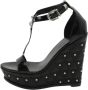 Versace Pre-owned Leather sandals Black Dames - Thumbnail 1