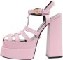 Versace Pre-owned Leather sandals Pink Dames - Thumbnail 1