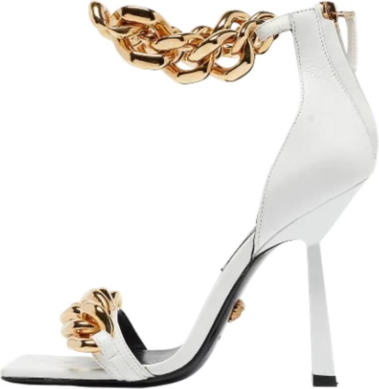 Versace Pre-owned Leather sandals White Dames