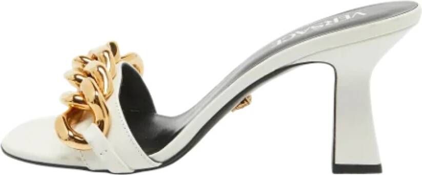 Versace Pre-owned Leather sandals White Dames