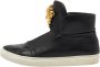 Versace Pre-owned Leather sneakers Black Heren - Thumbnail 1