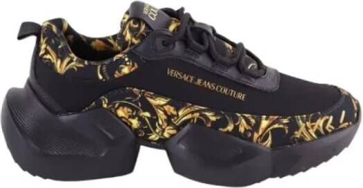 Versace Pre-owned Leather sneakers Black Heren