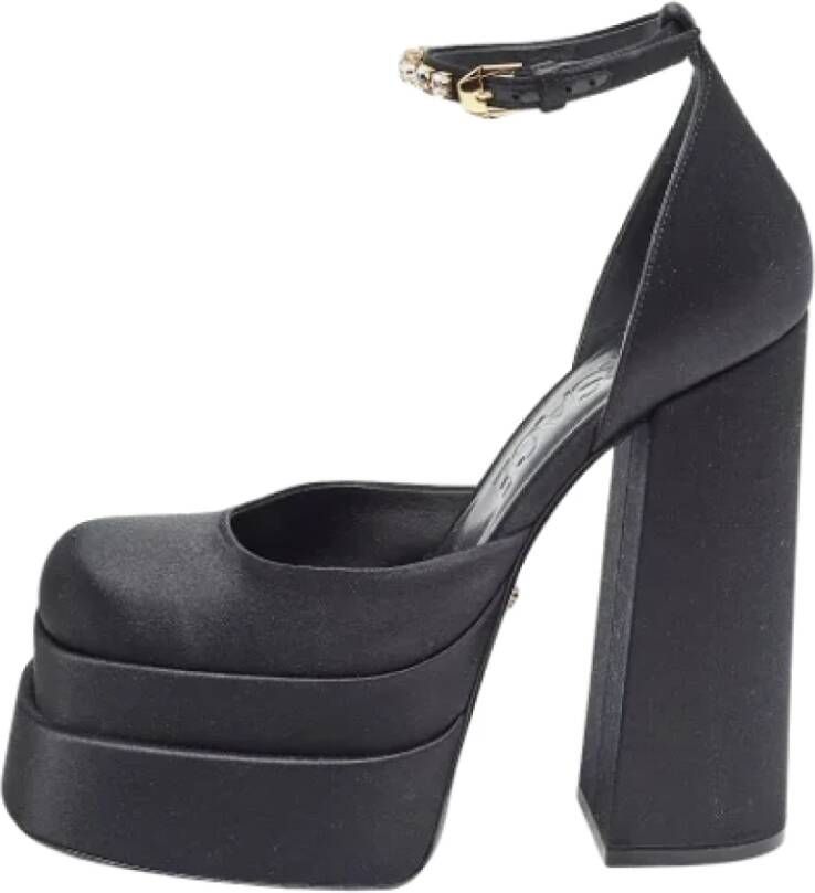 Versace Pre-owned Satin heels Black Dames