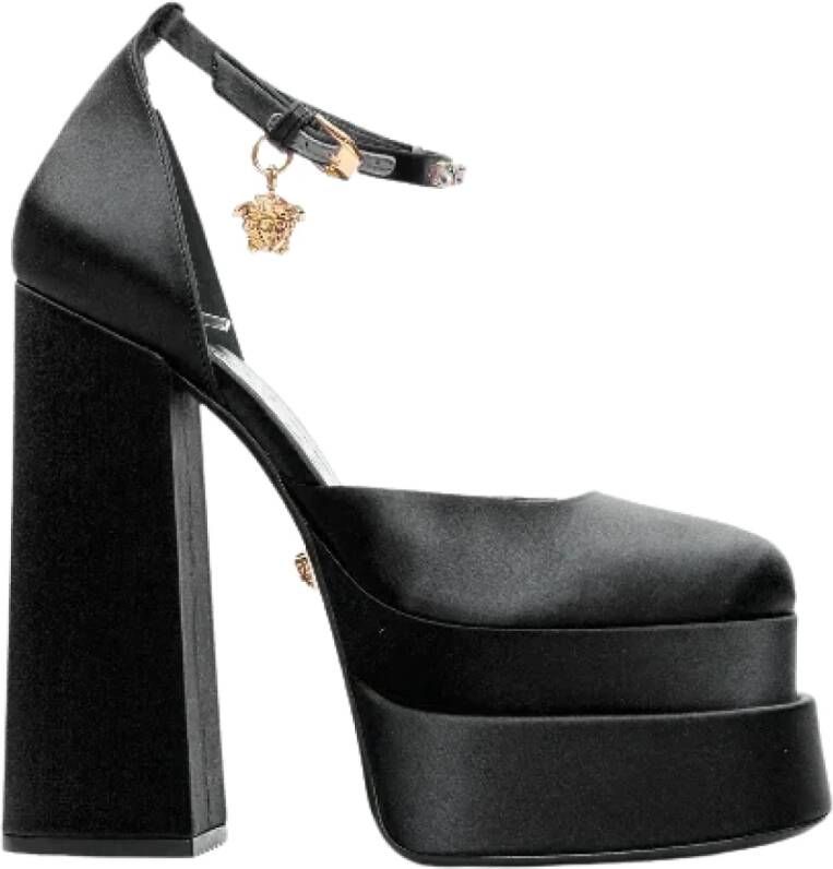 Versace Pre-owned Satin heels Black Dames