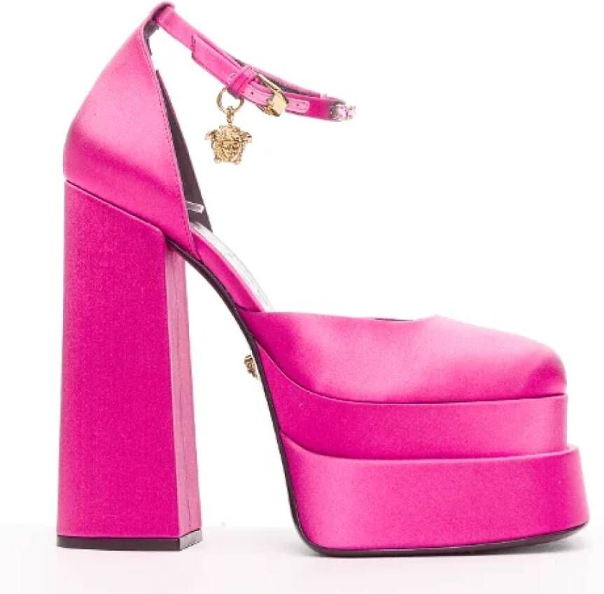 Versace Pre-owned Satin heels Pink Dames