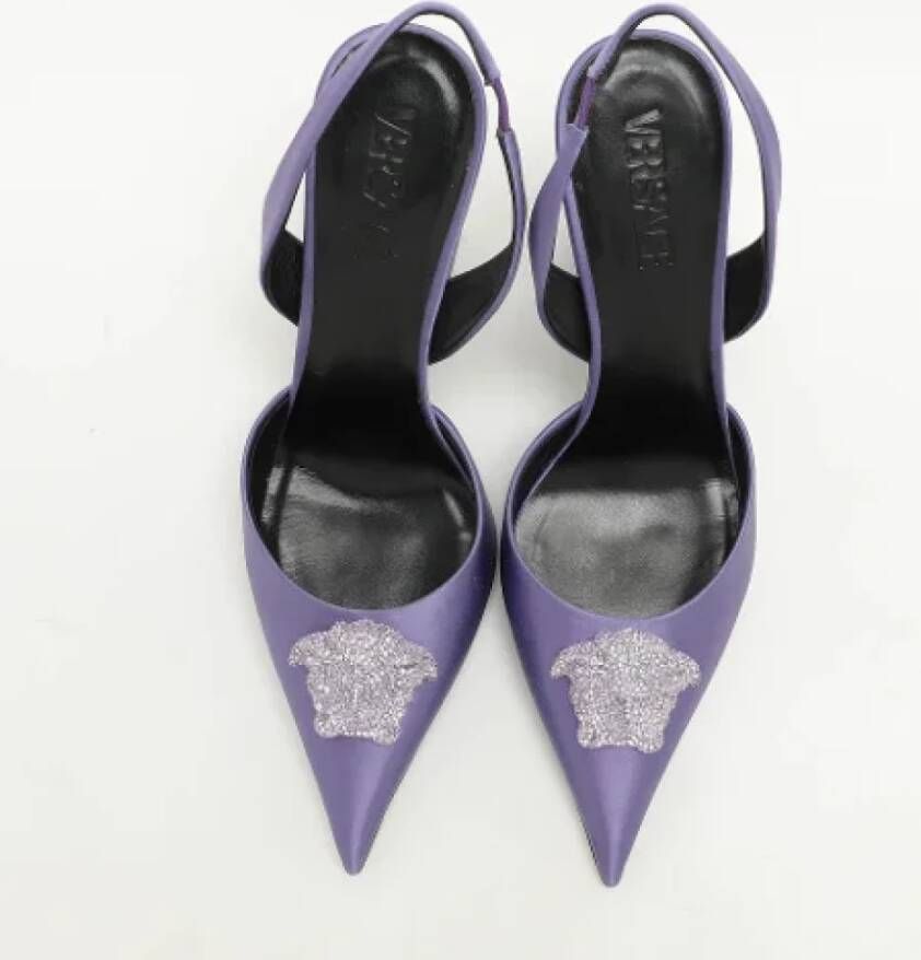 Versace Pre-owned Satin heels Purple Dames