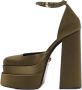 Versace Pre-owned Satin sandals Green Dames - Thumbnail 1