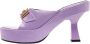 Versace Pre-owned Satin sandals Purple Dames - Thumbnail 1