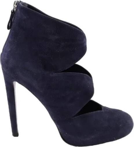 Versace Pre-owned Suede heels Blue Dames