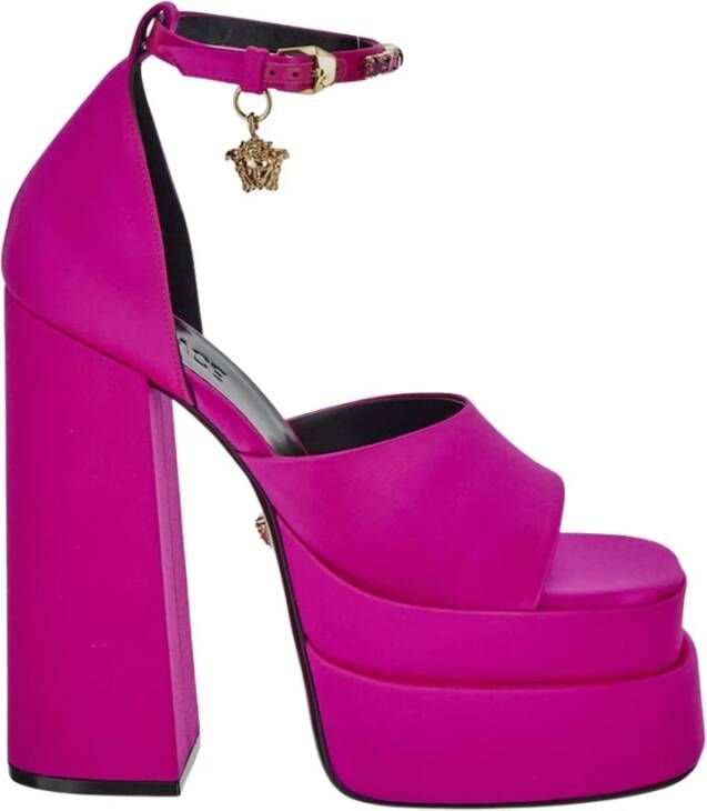 Versace Medusa Aevitas Dubbele Plateau Sandalen Pink Dames