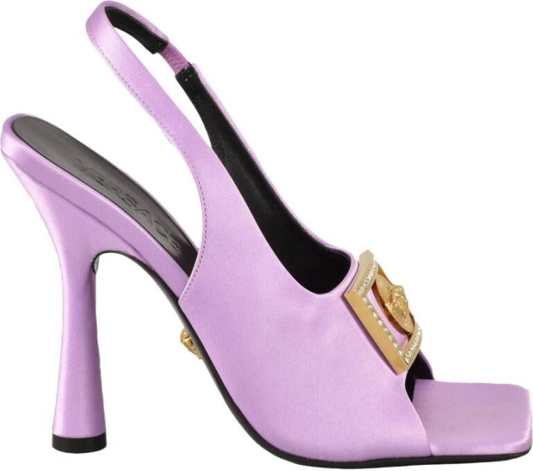 Versace Satin Schoenen Collectie Purple Dames