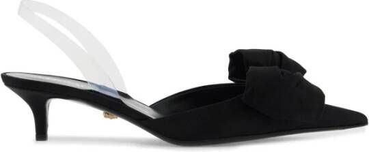 Versace Satin Slingback met Medusa-detail Black Dames