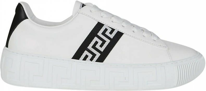 Versace Leren Low Top Sneakers White