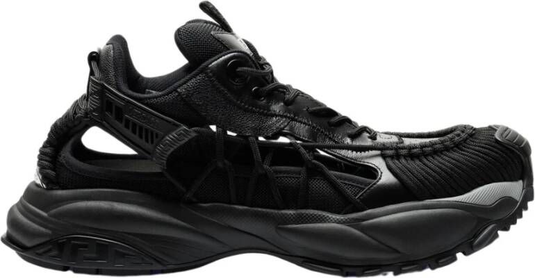 Versace Sneakers met uitsparingen en overdreven zool Black Dames