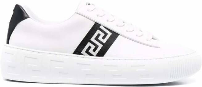 Versace Leren Low Top Sneakers White Dames