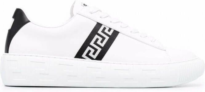 Versace Leren Low Top Sneakers White Dames
