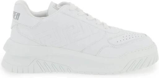 Versace Greca Odissea Veterschoenen van leer White Heren