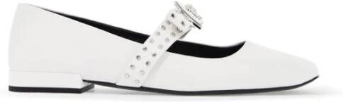 Versace Studded ballerina met Medusa-detail White Dames