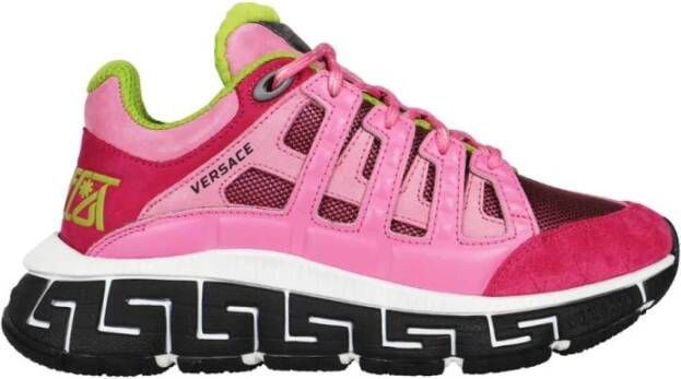 Versace Suede Low-Top Sneakers Pink Dames