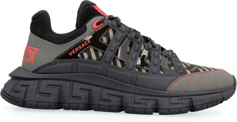 Versace Trigreca Print Lage Sneakers Multicolor Heren