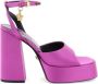 Versace Zijden satijnen sandalen voor vrouwen Purple Dames - Thumbnail 9