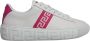 Versace Wit Roze Leren Sneakers met Logo White Heren - Thumbnail 1