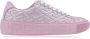 Versace Witte en roze leren vetersneakers Pink Dames - Thumbnail 1