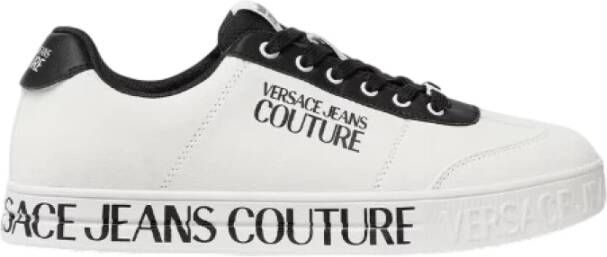 Versace Witte Lage Sneakers met Logo Motief White Heren