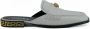 Versace Witte leren instappers platte schoenen White Dames - Thumbnail 2