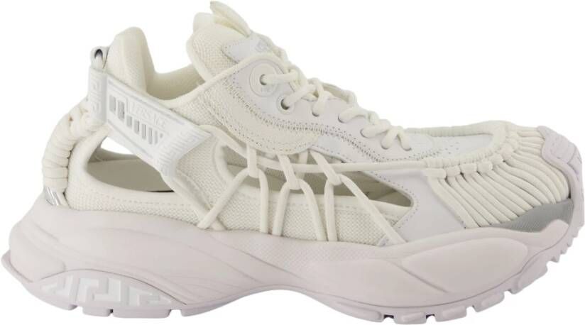 Versace Witte Leren Mand Schoenen Lente-Zomer 2025 White Dames