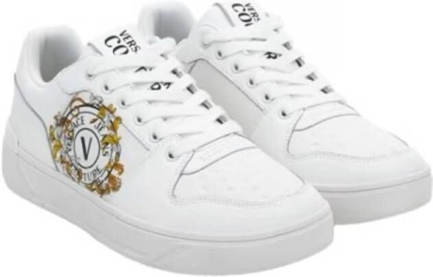 Versace Witte Sneakers met Gouden Details White Heren