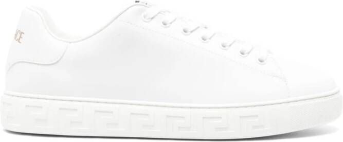 Versace Witte Sneakers Greca Detailing Logo Patch White Heren