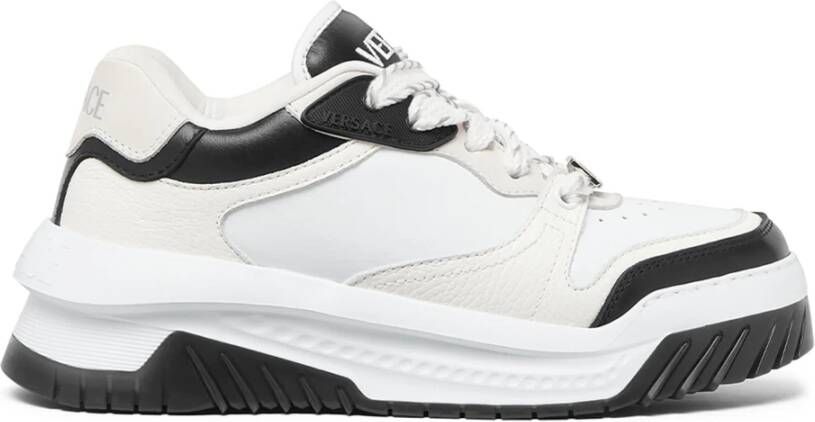 Versace Witte Sneakers met Greca Motif Logo White Dames