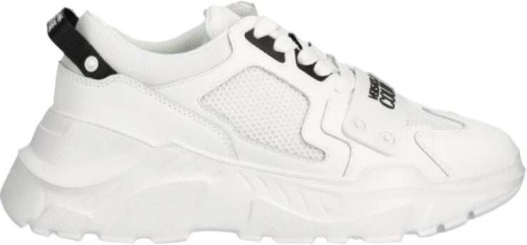 Versace Witte Sneakers met Robuuste Hielkap White Heren