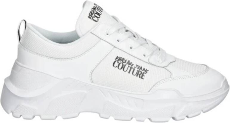 Versace Witte Sneakers met Voorsluiting White Heren