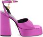 Versace Zijden satijnen sandalen voor vrouwen Purple Dames - Thumbnail 8