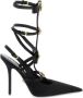 Versace Zijden slingback pumps met strikken Black Dames - Thumbnail 5