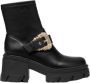 Versace Zwarte Barok Enkel Gesp Platte Schoenen Black Dames - Thumbnail 1